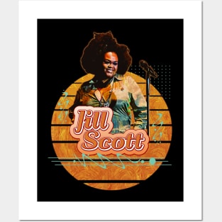 Jill scott \\ Retro Art Posters and Art